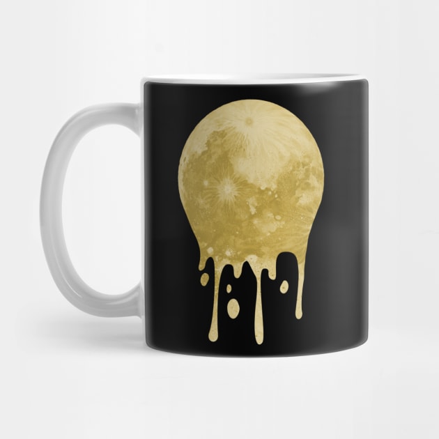 Melting Moon Visual Art - Gold Edition by Lumos19Studio